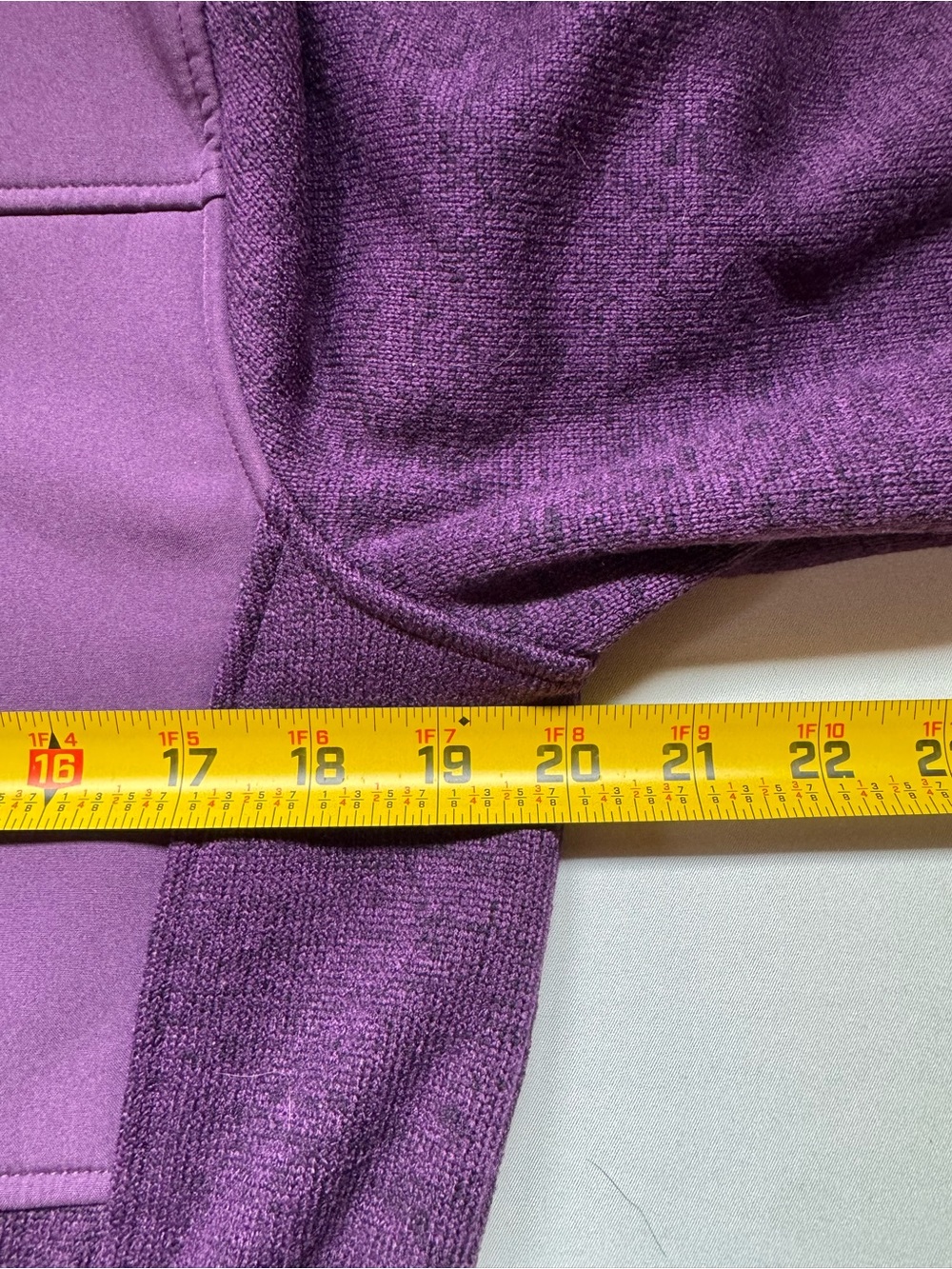 Canada Weather Gear M Purple Fleece Softshell Hooded Jacket Full Zip Gorpcore - Picture 11 of 12